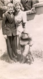 Adult and Child Standing Outside, 1944 Adult and Child Standing Outside, 1944
