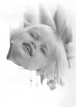 Close up shot of a portrait of a young child posing for the camera. Portrait of a Child, Circa 1955