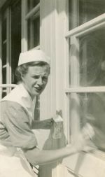 A Nurse Cleaning Windows, 1944 A Nurse Cleaning Windows, 1944
