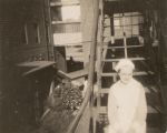 Nurse Posing on the Stairs, Circa 1941 Nurse Posing on the Stairs, Circa 1941