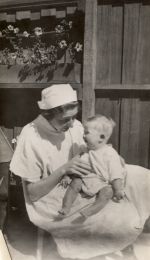 Theatre Nurse and Infant, Circa 1941 Theatre Nurse and Infant, Circa 1941
