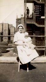 Nurse Holding an Infant, Circa 1941 Nurse Holding an Infant, Circa 1941