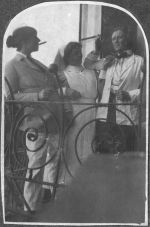 Three Adults on the Balcony, Circa 1915 Three Adults on the Balcony, Circa 1915