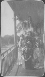 Women in Robes Posing on the Balcony, Circa 1915 Women in Robes Posing on the Balcony, Circa 1915