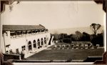 Long shot of exterior of Hospital. Exterior of Building, Circa 1941