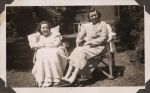 Two patients in garden, Circa 1943 Two patients in garden, Circa 1943