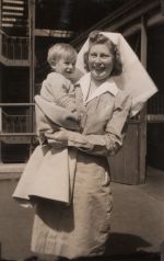 Nurse with infant, Circa 1943 Nurse with infant, Circa 1943