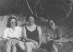 Three women on the beach, Circa 1943 Three women on the beach, Circa 1943