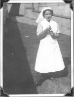 Nurse holding medical equipment, Circa 1943 Nurse holding medical equipment, Circa 1943
