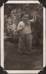 Child in garden, Circa 1943 Child in garden, Circa 1943