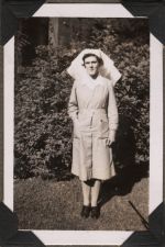 Nurse in garden, Circa 1943 Nurse in garden, Circa 1943