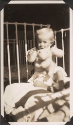 Infant in a Crib, Circa 1940 Infant in a Crib, Circa 1940