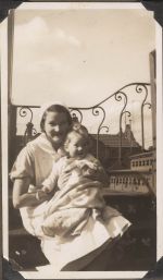 Nurse on Stairwell with Baby, Circa 1940 Nurse on Stairwell with Baby, Circa 1940