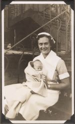 Nurse Holding Baby, Circa 1940 Nurse Holding Baby, Circa 1940