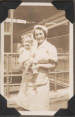 Smiling Infant and Nurse, Circa 1940 Smiling Infant and Nurse, Circa 1940
