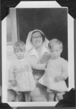 Nurse and Two Children, Circa 1940 Nurse and Two Children, Circa 1940