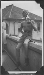 Child Resting on the Wall, Circa 1940 Child Resting on the Wall, Circa 1940