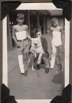 Patients and Dog, Circa 1942 Patients and Dog, Circa 1942