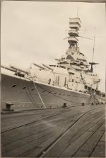A long shot of a navy ship in dock. Navy Ship, 1928