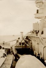A long shot of a navy ship in dock. Navy Ship, 1928